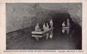 KENTUCKY~MAMMOTH CAVE-ON ECHO RIVER 360 FEET UNDERGROUND~1921 POSTCARD