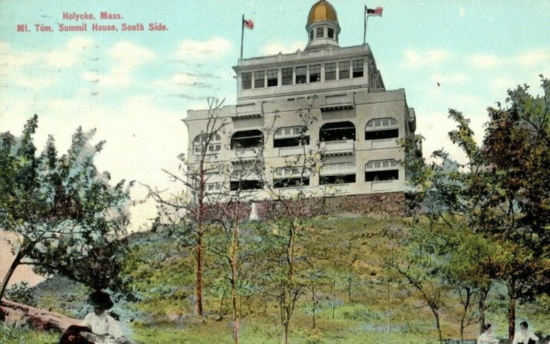 c1910 Summit House Mt. Tom Holyoke, MA Postcard F87