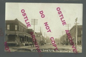 Parkersburg IOWA RPPC 1910 MAIN STREET nr Aplington Ackley Cedar Falls Allison 2