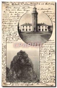 Old Postcard Lighthouse Cape Frehel Rocks