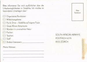 PC GOLF, SOUTH AFRICA, ADVERTISING, GOLF COURSE, Modern Postcard (b45506) 