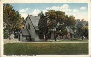 Fort Monroe VA Protestant Chapel c1920 Postcard