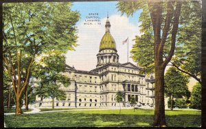 Vintage Postcard 1930-1945 State Capitol Building, Lansing, Michigan (MI)