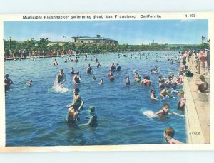 Linen SWIMMING POOL SCENE San Francisco California CA AF2382