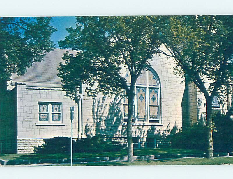 Pre-1980 CHURCH SCENE Clay Center - Near Manhattan & Junction City KS AD0595