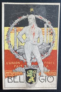 Mint Italy Picture Postcard WWI Patriotic Union Fair & Forces 