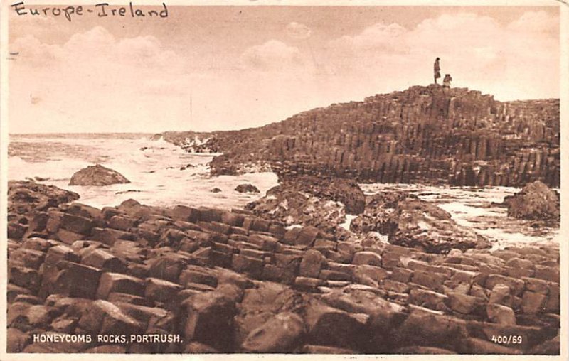 Honeycomb Rocks Portrush Ireland Unused 