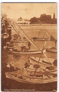 Italian Fishing Boats SANTA CRUZ California 1910s Vintage Postcard