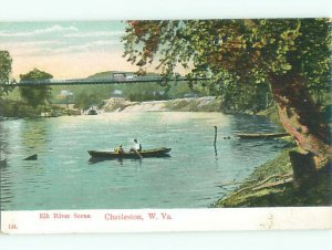 Divided-back RIVER SCENE Charleston West Virginia WV AE6687