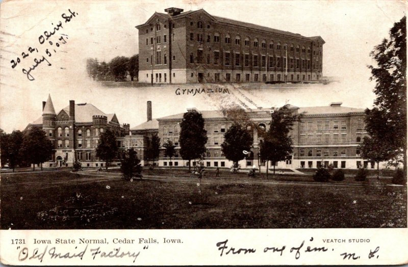 Iowa Cedar Falls State Normal School and Gymnasium 1907