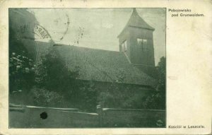 poland, Pobojowisko pod Grunwaldem, Kościół w Leszczle (1910s) East Prussia