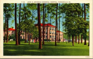 Vtg 1930s John D Archbold Memorial Hospital Thomasville Georgia GA Postcard A3J