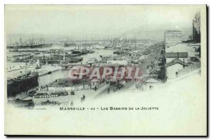 Old Postcard Marseille on the Joliette Basins