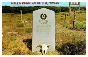 Postcard CEMETERY SCENE Amarillo Texas TX AU1914