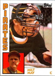 1984 Topps Baseball Card Gene Milt May Pittsburgh Pirates sk3593
