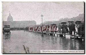 Postcard Ancient Floods January 1910 Paris Esplanade of Les Invalides