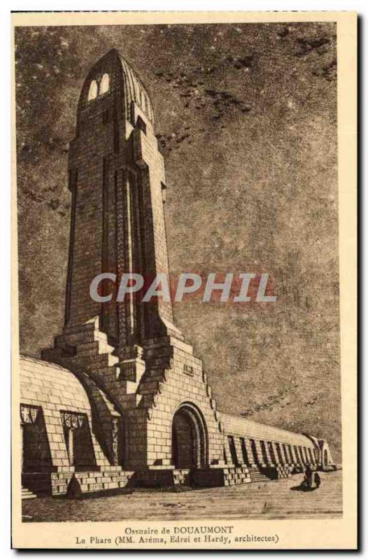 Old Postcard Douaumont Ossuary The lighthouse Army