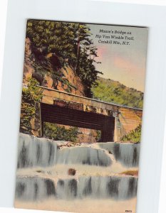 Postcard Moore's Bridge on Rip Van Winkle Trail, Catskill Mts., New York