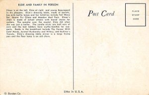 Elsie, Elmer and Beauregard Cow Postcard