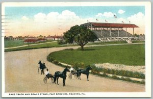 READING PA RACE TRACK ANTIQUE POSTCARD