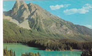 Canada Alberta Banff Mount Burgess And Emerald Lake With The Emerald Lake Lod...