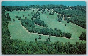 Michigan~Air View Pine View Golf Course @ Houghton Lake~PM 1962~Vintage Postcard