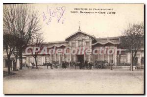 Old Postcard Besancon Viotte Station