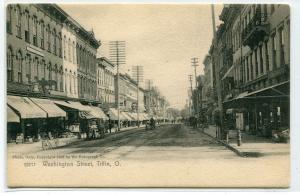 Washington Street Tifflin Ohio 1907c Rotograph postcard