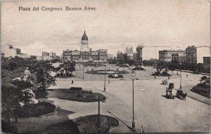 Argentina Buenos Aires Plaza del Congreso Vintage Postcard C141