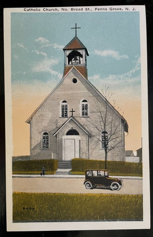 Vintage Postcard 1915-1930 Catholic Church, Penns Grove, New Jersey (NJ)