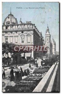 Postcard Old Paris Le Marche aux Fleurs