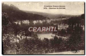 Old Postcard Frontiere Franco Suisse Last Basins of Doubs