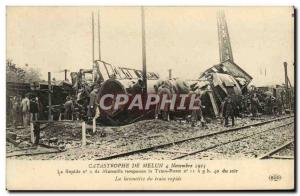 Old Postcard Train Disaster Melun November 4, 1913 Rapid n2 Marseille buffers...