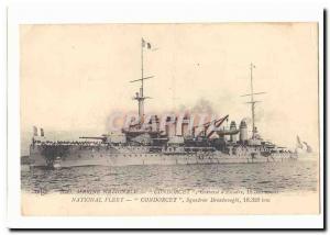  Marine Nationale Vintage Postcard Condorcet armours squadron 18 318 tons (ship 