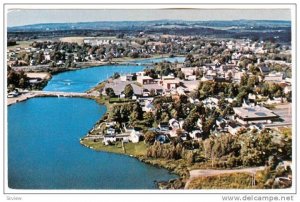 Magnifique Vue Aerienne du Centre-Ville de Waterloo, Quebec, 1979, PU-1989