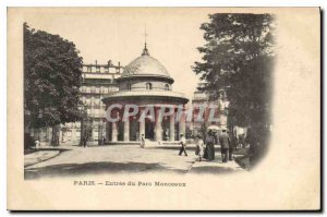 Postcard Old Paris Entrance of Monceaux Park