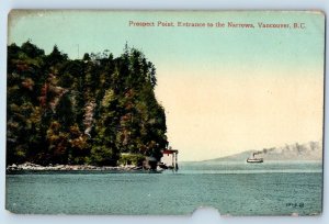 Vancouver BC Canada Postcard Prospect Point Entrance To The Narrows c1910's