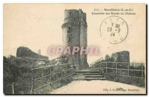 Old Postcard Montlhery S and O Castle ruins of assembly