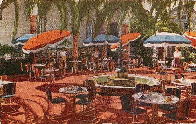 1950s El Patio Hotel Sainte Claire SAN JOSE CALIFORNIA Stables Mason 2669