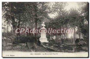 Old Postcard Roanne Populle Monument