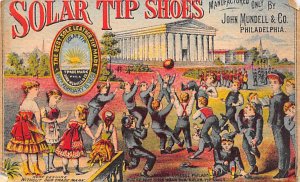 Approx. Size: 3 x 5 Solar Tip Shoes  Late 1800's Tradecard Non  