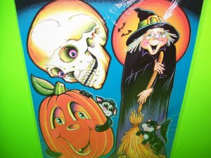 Halloween Beistle Decorations Vintage SEALED 1981 Witch Owl Skull 10 Different