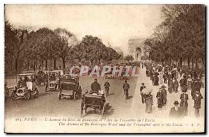 Paris - 16 - L & # 39Avenue Bois de Boulogne and & # Triumph 39Arc Old Postcard
