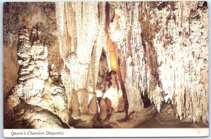 Postcard - Queen's Chamber Draperies, Carlsbad Caverns National Park - N. M.