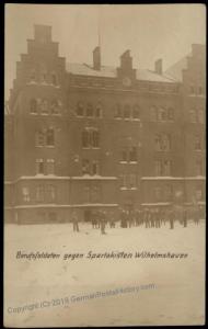 Germany Post-WWI Revolution Spartakus Wilhelmshaven Soldiers Freikorps RPP 61349