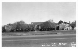 Frashers Fotos Real Photo Postcard Union High School in Blythe California~111861