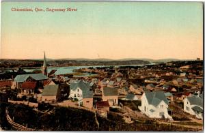 View Overlooking Chicoutimi Quebec on Saguenay River Vintage Postcard R14