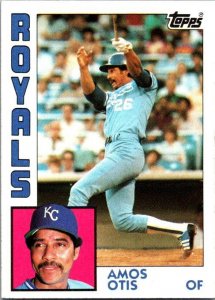 1984 Topps Baseball Card Amos Otis Kansas City Royals sk3553