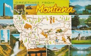 Greetings From Montana With Map