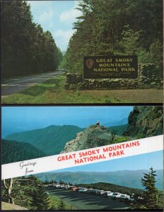 (2) Tennessee Great Smoky Mountains National Park Entrance Sign MultiView Chrome